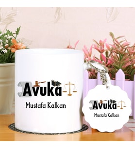 Avukatlara Özel Kupa Bardak ve Anahtarlık Hediye Seti (Model 1)