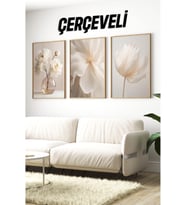 Ahşap Çerçeveli Mdf Tablo Seti Salon Ve Oturma Odası Için Çt3086
