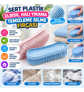 Mey İthalat® Sert Plastik Elbise, Halı Yıkama Temizleme Silme Fırçası TP-111 (adet fiyatıdır)