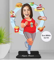 Kişiye Özel Fitness Kadın Ahşap Eco Biblo -4