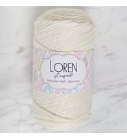Polyester Macrame Krem El Örgü İpi - Lm003 - 34427