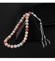 Opal Pembe Doğal Taş Tesbih 33lük - 8mm (Çok Renkli)