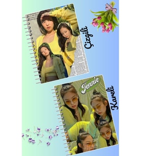 Jennie blackpink defter seti 2 adet A4 boyutu 21*30 çizgili + kareli 60 syf