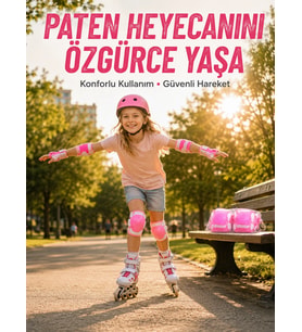 Mey İthalat® Pembe Çocuk Kaykay Paten Scooter Bisiklet Koruyucu Dizlik