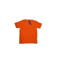 Turuncu Kamuflaj Desenli V Yaka T-Shirt