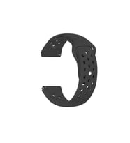 Huawei Gt2 46mm Silikon Delikli Spor Kordon (Siyah-Gri)