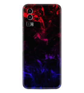 General Mobile GM 23 Kılıf Silikon Desen Özel Seri Blue Red Fire 1637