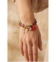 YILBAŞI NOEL ZİNCİR BONCUK İP CHARM BİLEKLİK