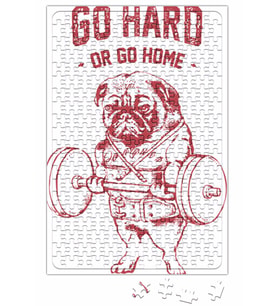 Pug Bodybuilder Puzzle 240 Parça Yapboz
