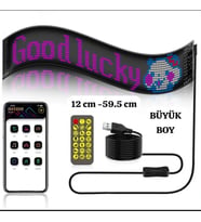Led Ekran Matrix Panel Cama Yapışan En Büyük Boy 16x96 Led Sayısı Araba Yazısı 12cm-59.5cm