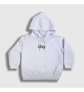 Presmono Unisex Çocuk Beyaz Day Valentine's Day Sevgililer Günü Kapüşonlu Sweatshirt 285708tt