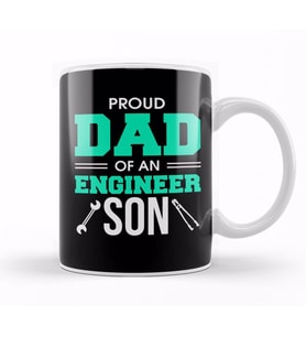 Proud Dad Of An Engineer Son Engineering Father Kupa Bardak Porselen