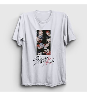 Presmono Unisex Beyaz Members Stray Kids T-Shirt 122878tt (Beyaz)
