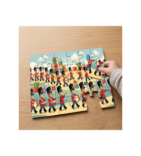 Kurşun Askerler Tasarımlı 24 Parça Ahşap Çocuk Puzzle