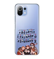 Xiaomi Mi 11 Lite Uyumlu Stranger Things Desenli Şeffaf Telefon Kılıfı