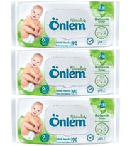 Önlem Islak Havlu Mendil 90 Yaprak Botanika Özlü (3 Lü Set) Plastik Kapaklı 270 Yaprak
