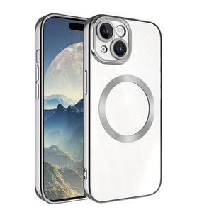 Vendas iPhone 15 Plus Uyumlu Veve Serisi Wireless Şarj Destekli Kamera Lens Korumalı Magic Smooth Silikon Kılıf (Koyu Gri)