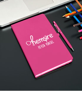 Kişiye Özel Hemşire Tasarımlı  Defter Ve Kalem Seti