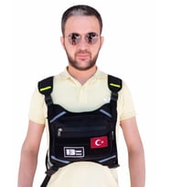 Motorcu Göğüs Çantası Reflektörlü Su Geçirmez Kan Grubu B-