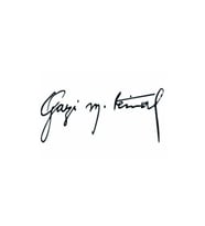 Gazi M.Kemal İmza Sticker Siyah 25*10 Cm