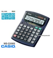 Casio WD-220MS Suya Toza Darbeye Dayanıklı Hesap Makinesi Mavi