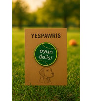 Oyun Delisi Köpek Arması - Bandana, Kıyafet ve Çantalara Uygun Enerjik ve Sevimli Ütüyle Yapışan Arma (Çok Renkli)