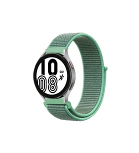 Samsung Galaxy Watch 4 Hasırlı Cırtcırtlı Kordon - Turkuaz