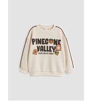 LCW Kids Beyaz Baskılı Erkek Çocuk Sweatshirt