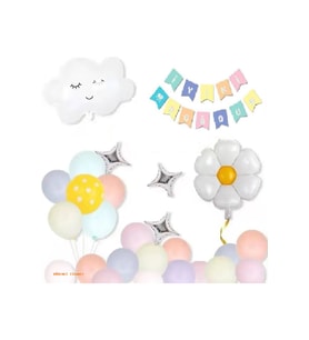 MAKARON RENK DOĞUM GÜNÜ BALON SET