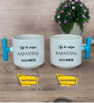 İyi Ki Varsın Babaanne Kupa Bardak T Mavi Kulplu Babaanneye Doğum Günü Hediyesi