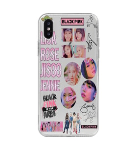 Iphone X / Xs Uyumlu Blackpink Desenli Şeffaf Telefon Kılıfı