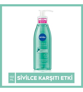 Nivea Derma Skin Clear Sivilce Karşıtı Yüz Temizleme Jeli 150ml,Salisilik Asit (BHA)