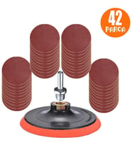 42 Parça Cırt Zımpara Kağıdı Seti + Matkap Aparatı 115 Mm