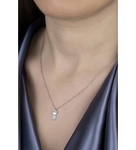 Union Zirconia Kadın Kız Çocuğu Gümüş Kolye