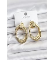 Pirinç Gold Renk Damla Model Vintage Kadın Küpe - TJ-BKP11628