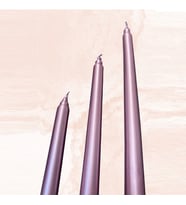 10 PCS CHRISTMAS CANDLE METALLIC BRIGHT PİNK CANDLESTICK 10 ADET PEMBE ŞAMDAN MUMU YILBAŞI MUMLARI
