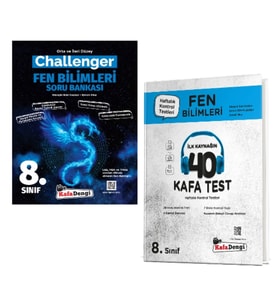 KAFA DENGİ YAYINLARI 8. Sınıf Challenger Fen Bilimleri Soru Bankası + Fen Bilimleri Kafa Test