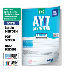 2027 YKS-AYT SÖZEL MEBİ ONLİNE Türkiye Geneli 2. Deneme Büyük Boy RENKLİ BASKI ÜCRETİ