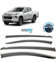 MITSUBISHI L200 2016-2023 İçin Cam Rüzgarlığı (Kromlu) 4 Parça
