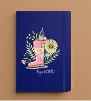 Kişiye Özel 13x21 Mavi Defter-12
