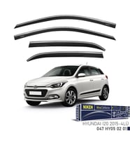Hyundai İ20 Kromlu Cam Rüzgarlığı Niken 2015-21 arası uyumlu (Siyah)