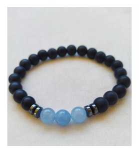 Aquamarin Doğaltaş Kombinli Unisex Bileklik