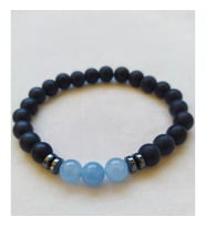 Aquamarin Doğaltaş Kombinli Unisex Bileklik