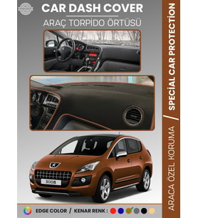 PEUGEOT 3008 (2011-2014) Torpido Örtüsü Panel Koruma Torpido Koruma Birebir Uyum Kaymaz Özel Kesim