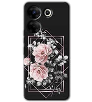 Tecno Camon 20 Pro 4G Kılıf HD Desen Baskılı Kılıf - Retro Çiçek 1