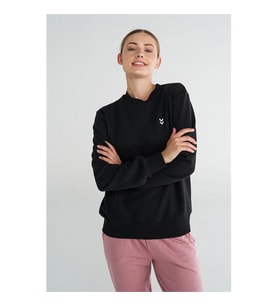 Hummel T-Hml Pulse Regular Crew W Neck Siyah Kadın Sweatshirt 922440-2001