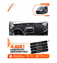 FIAT DOBLO (2013-2015) KAPAKLI Uyumlu Ön Torpido Koruma Kılıfı Halısı - Siyah