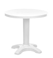 Omnipazar SY-2556 Beyaz Yuvarlak Plastik Masa 80x72 cm 51012