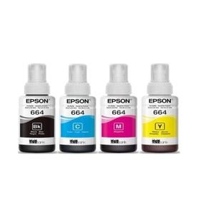 Epson T664 T6641-t6642-t6643-t6644 Ecotank L455 4 Renk Mürekkep Takımı