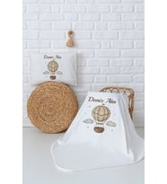 Pia Baby Premium %100 Pamuk Çift Kat Penye Battaniye ve Yastık Kılıfı Yenidoğan Erkek Bebek Hediyesi 5037-10 (Ekru)